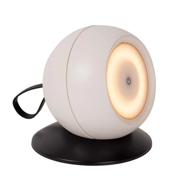 Lucide LUNEX - Oplaadbare Wandlamp Binnen/Buiten - Accu/Batterij - LED Dimb. - 1x2W 3000K - IP54 - Magnetisch - Wit - detail 1